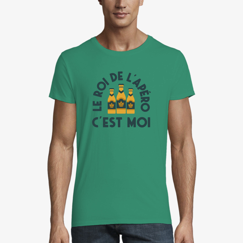 Grossiste Koloris - T-shirt - Homme - Le roi de l'apéro c'est moi