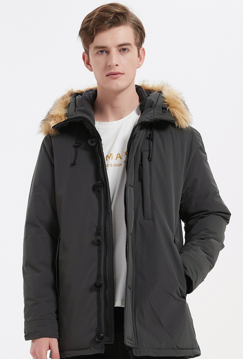 Grossiste KYMAXX - Bomber style aviateur col américain fourré