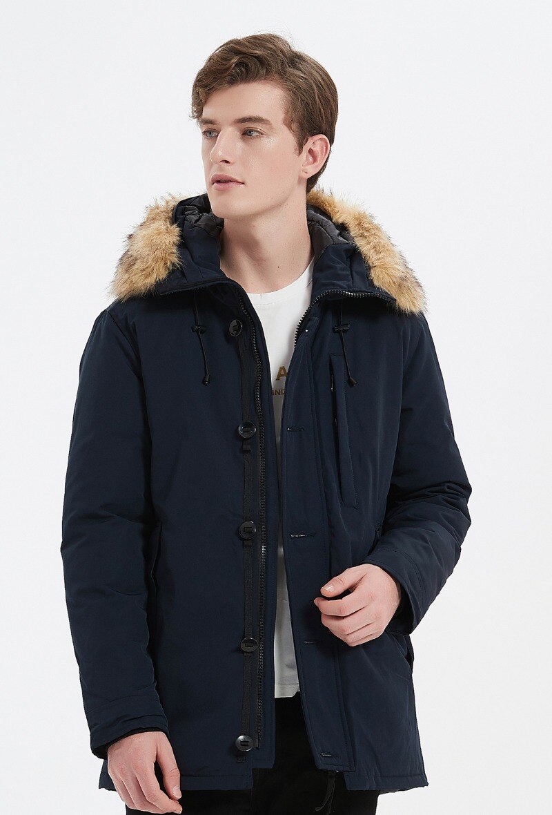 Grossiste KYMAXX - Bomber style aviateur col américain fourré
