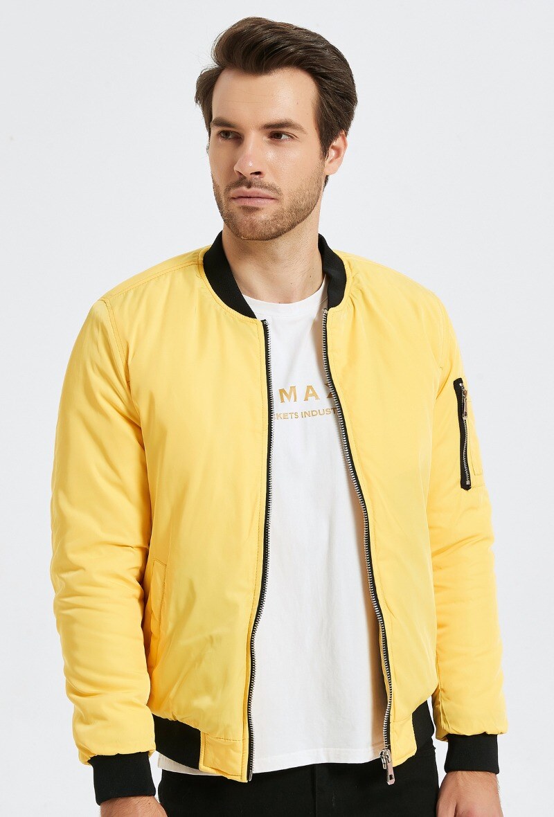 Großhändler KYMAXX - Bomberjacke mit Teddykragen, wasserabweisendes Material