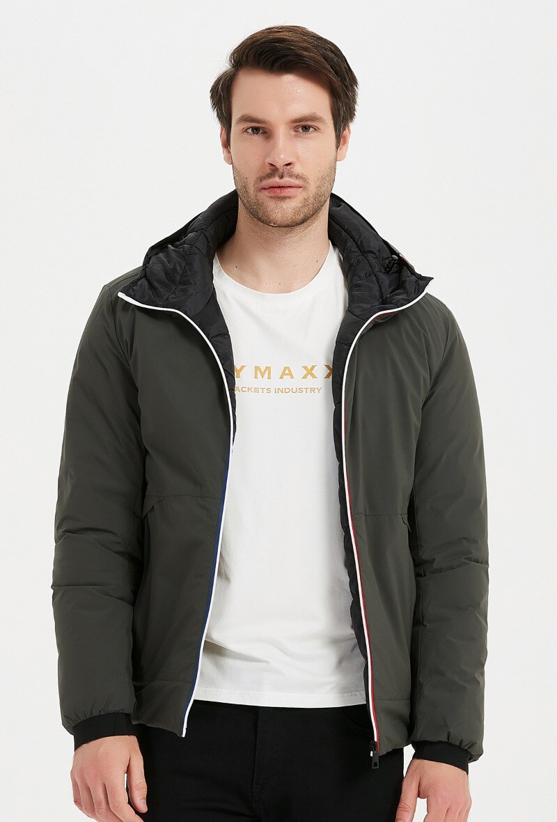 Großhändler KYMAXX - Mittellanger wasserabweisender Parka mit Kapuze und Regenkappe