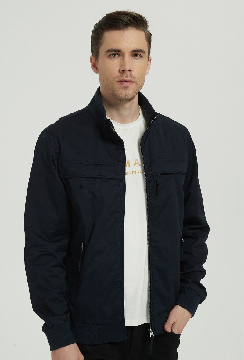 Grossiste KYMAXX - Blouson déperlante coupe courte col montant