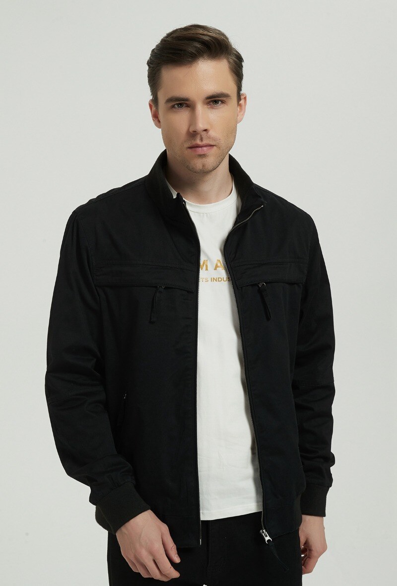 Grossiste KYMAXX - Blouson déperlante coupe courte col montant