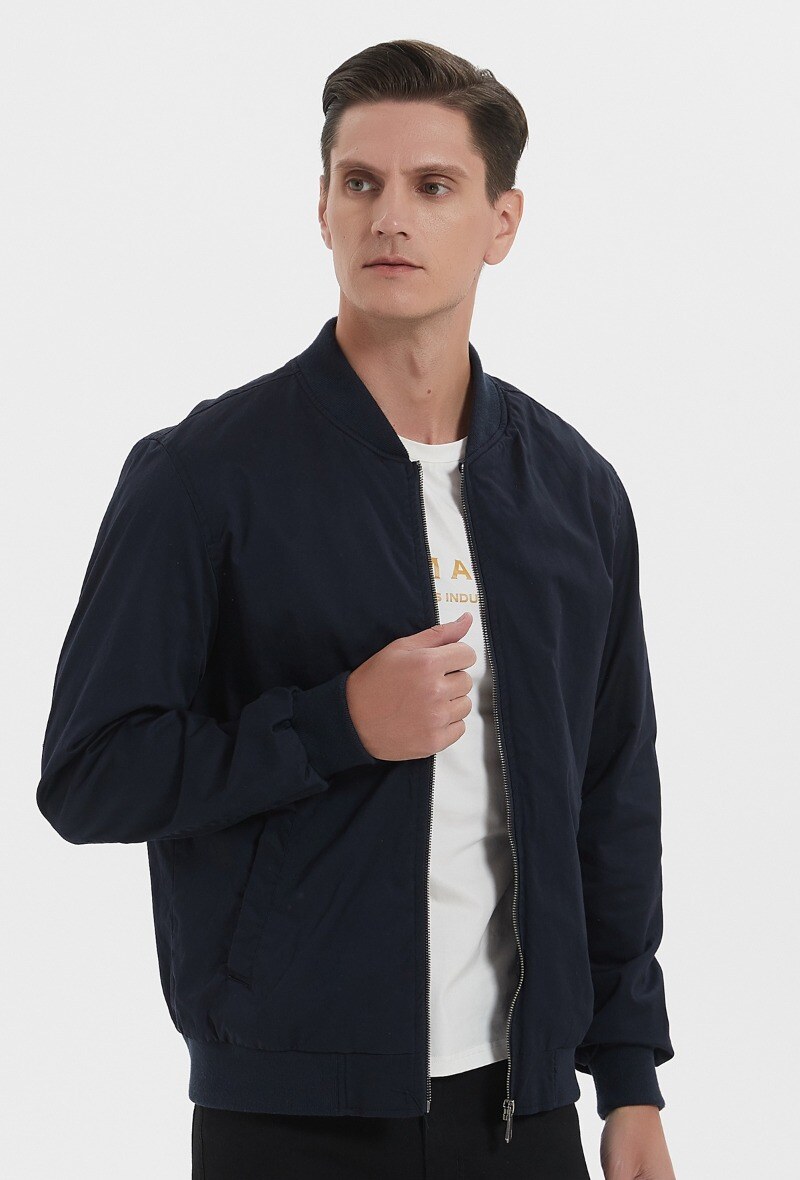 Grossiste KYMAXX - Bomber déperlante en coton col teddy