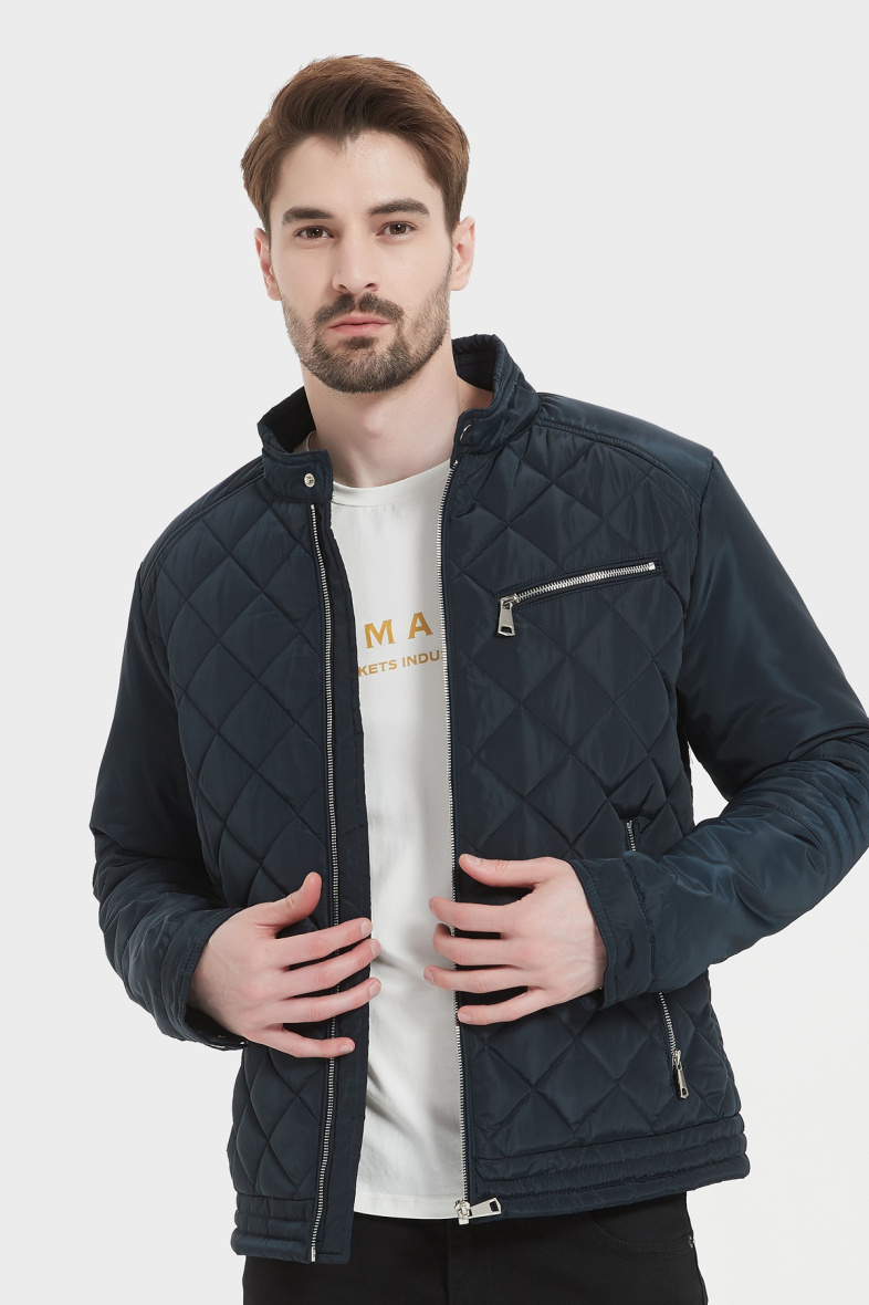 Mayorista KYMAXX - Chaqueta acolchada repelente al agua con pespunte de rombos