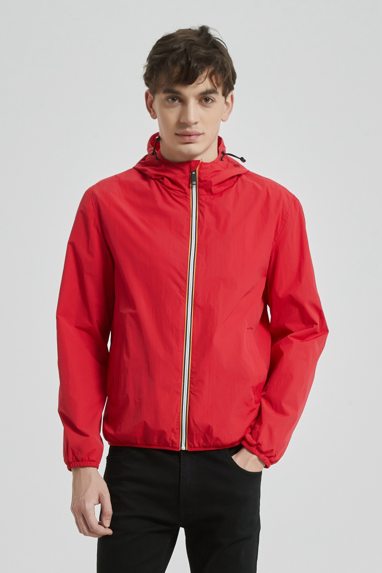 Wholesaler KYMAXX - Colorful water-repellent windbreaker with zip hood