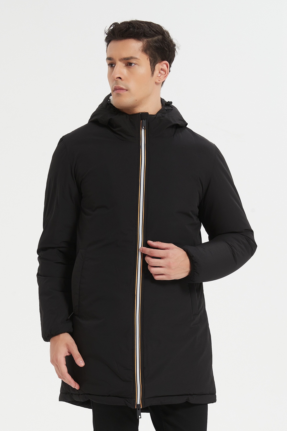 Grossiste KYMAXX - Parka longue d'hiver,modèle à la coupe droite oversize