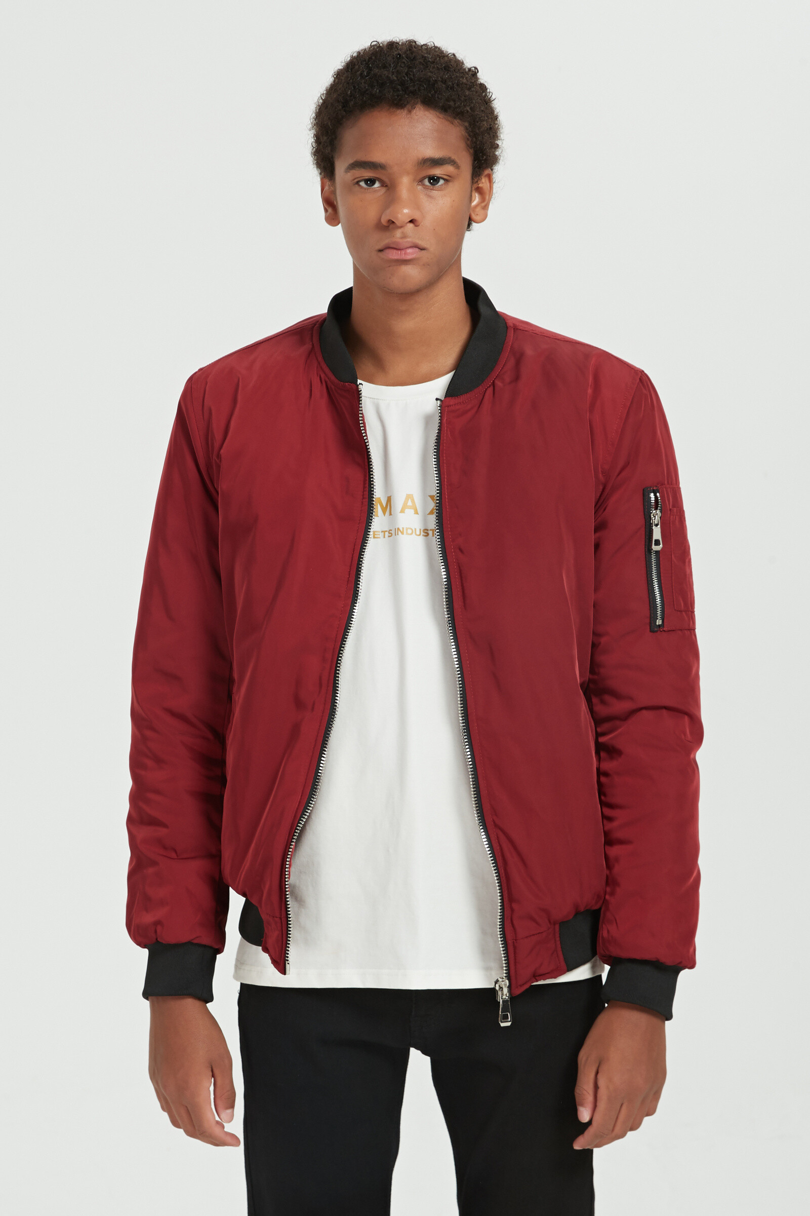Wholesaler KYMAXX - Molletoned bomber type jacket