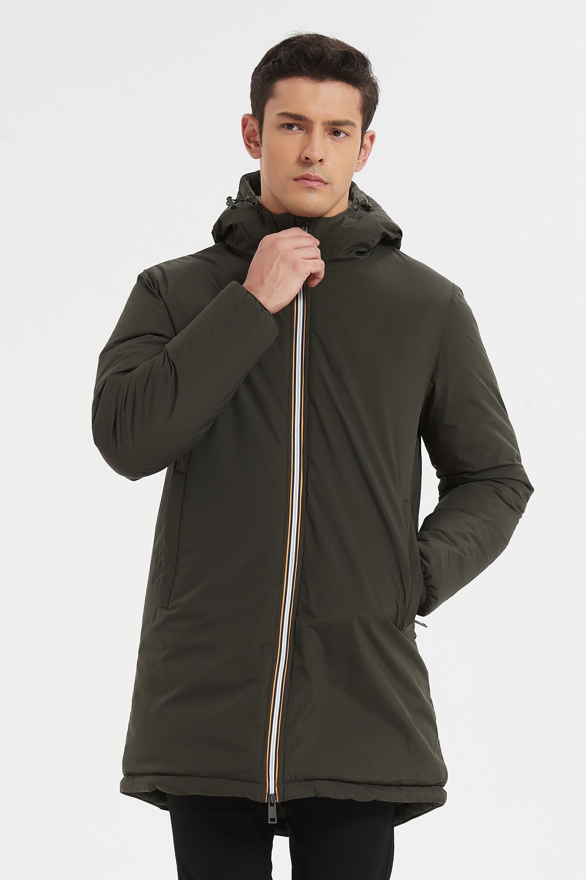 Grossiste KYMAXX - Parka longue d'hiver,modèle à la coupe droite oversize