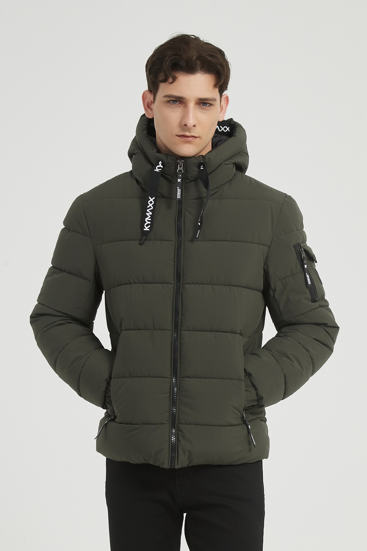 Grossiste KYMAXX - doudoune avec fermeture zippée intégrale