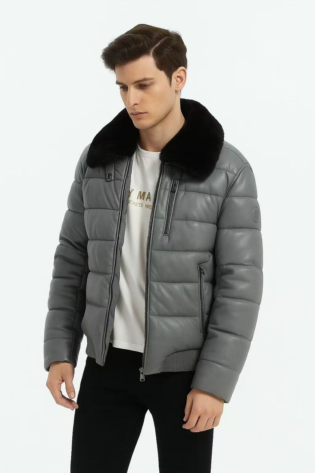 Grossista KYMAXX - Giacca invernale trapuntata con maniche lunghe, design corto e svasato