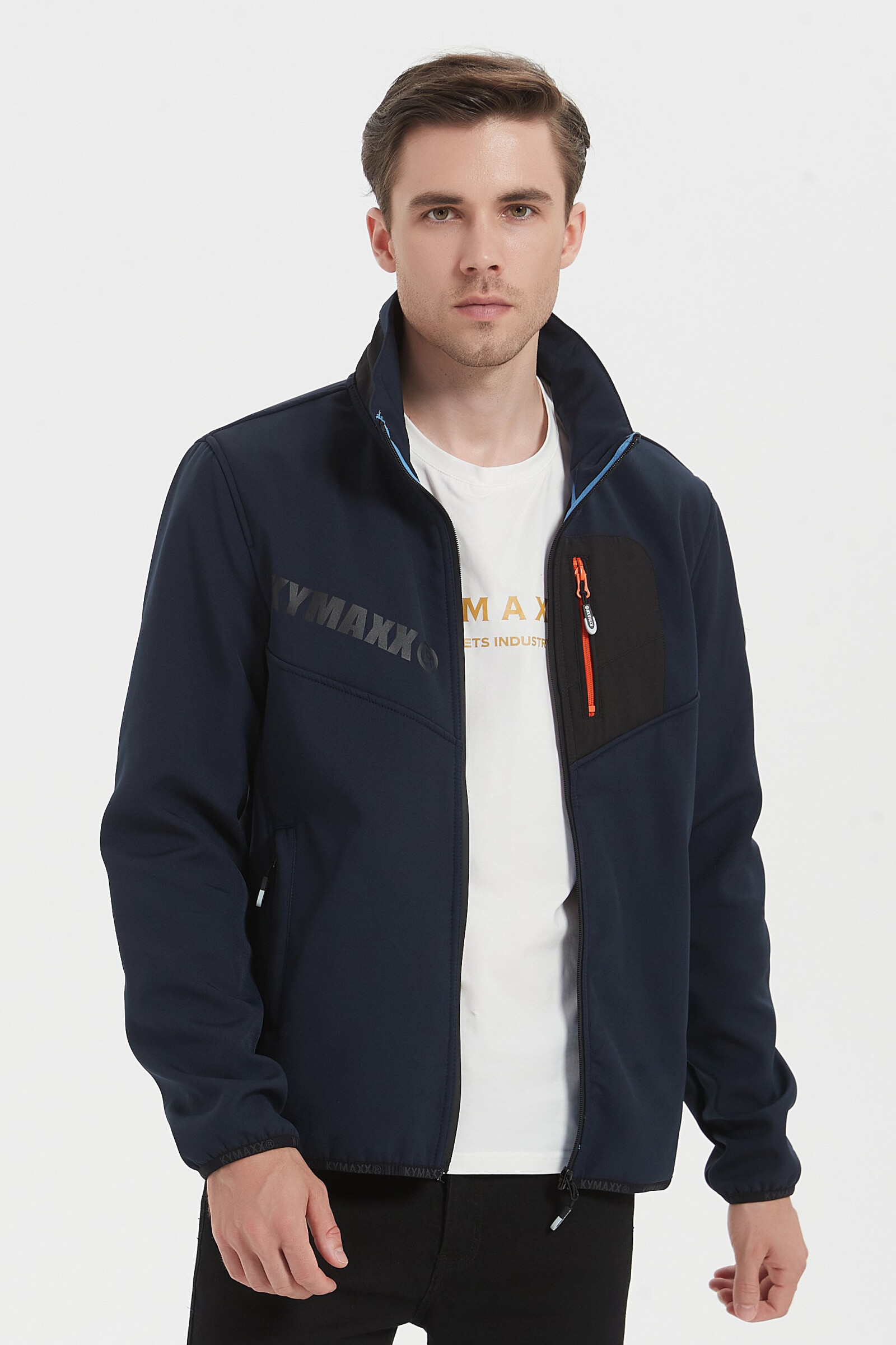 Wholesaler KYMAXX - Modern jacket short cut wide collar shirt