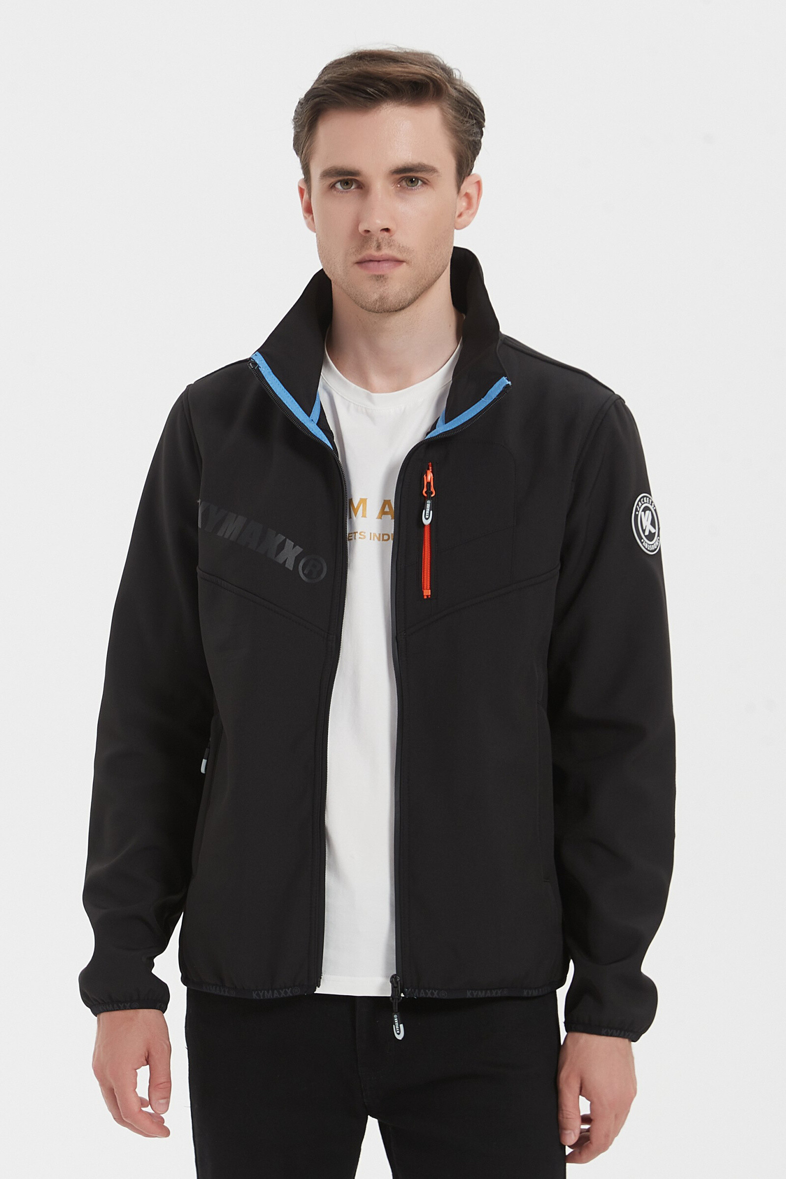 Wholesaler KYMAXX - Modern jacket short cut wide collar shirt