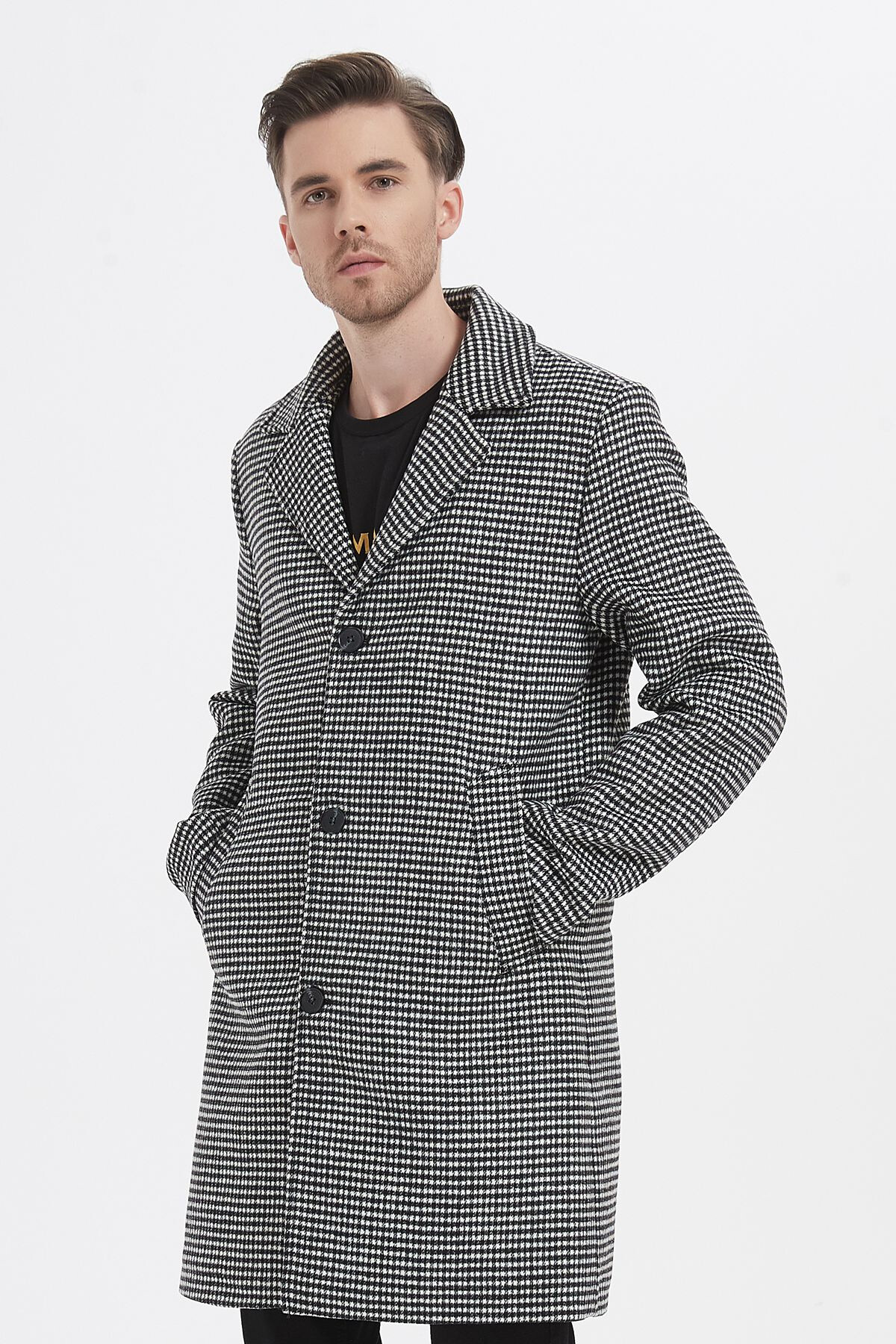 Grossiste KYMAXX - Manteau longue mi-saison Large col