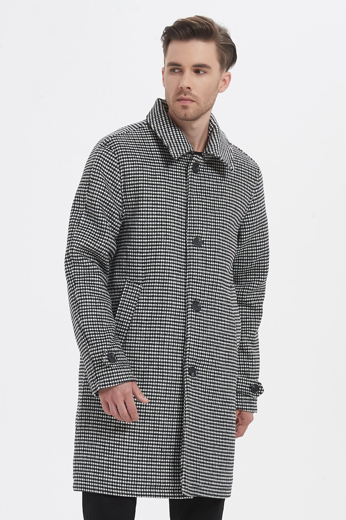 Grossiste KYMAXX - Manteau longue mi-saison Large col