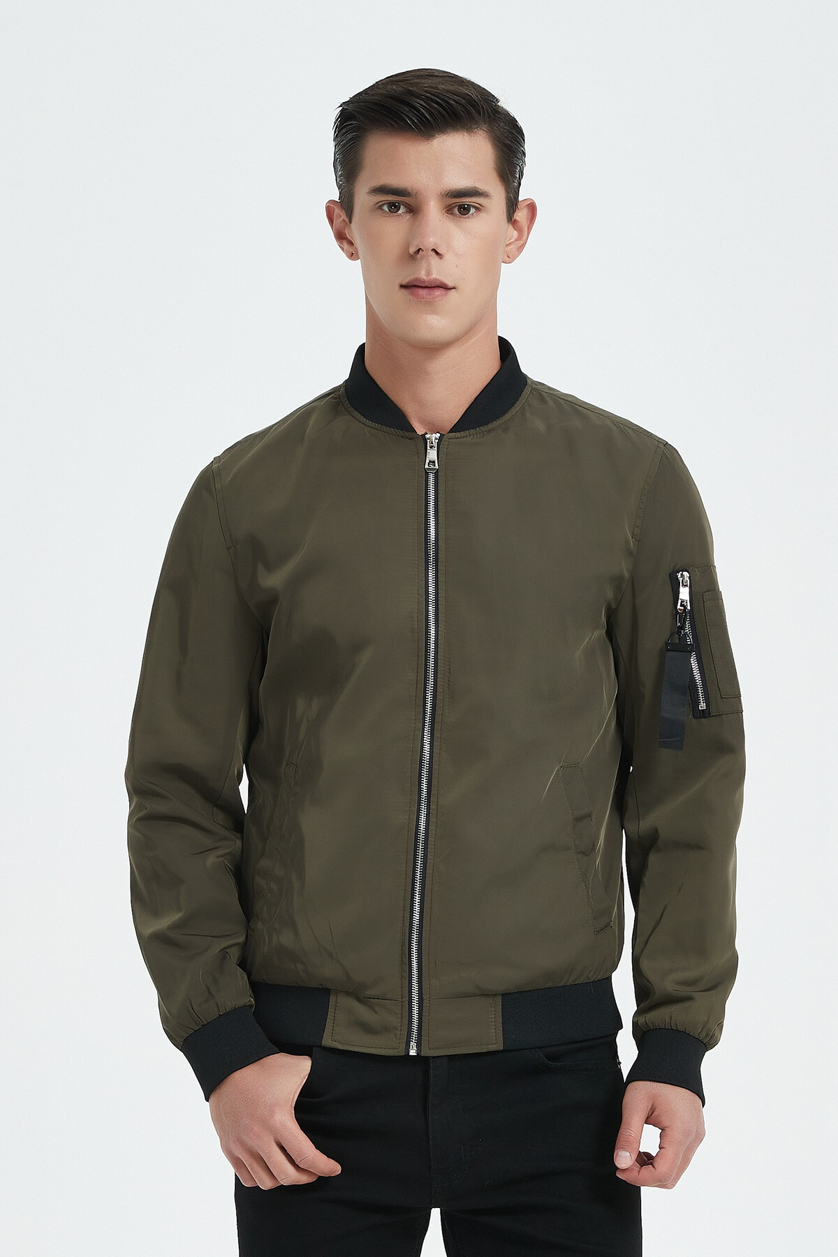 Großhändler KYMAXX - Mid-Saison Jacke Mann Teddy Kragen