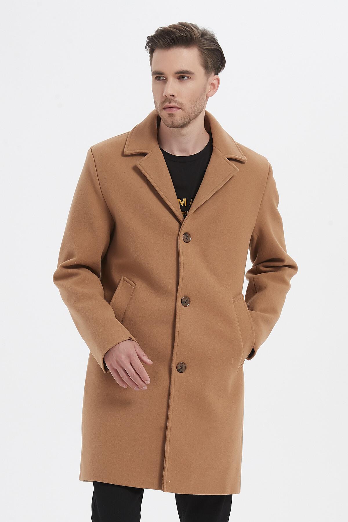 Grossiste KYMAXX - Manteau longue mi-saison Large col