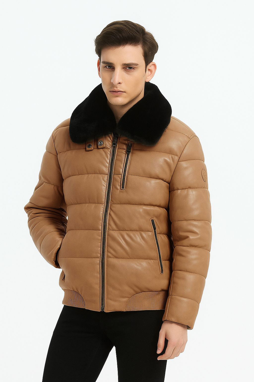 Grossista KYMAXX - Giacca invernale trapuntata con maniche lunghe, design corto e svasato