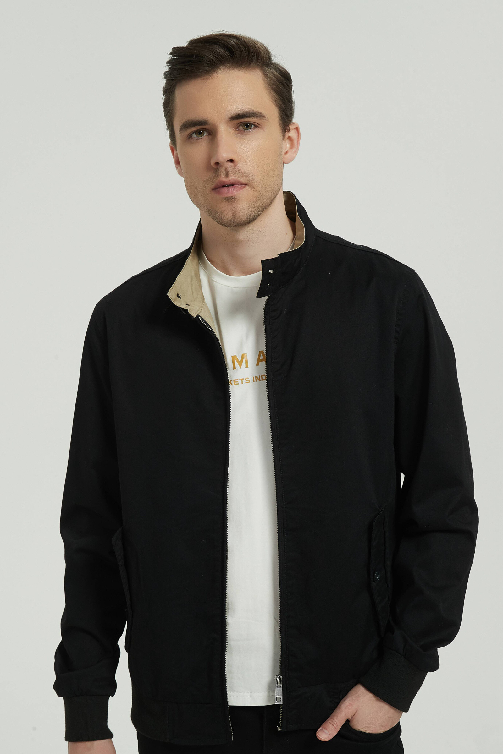 Wholesaler KYMAXX - Cotton jacket straight cut