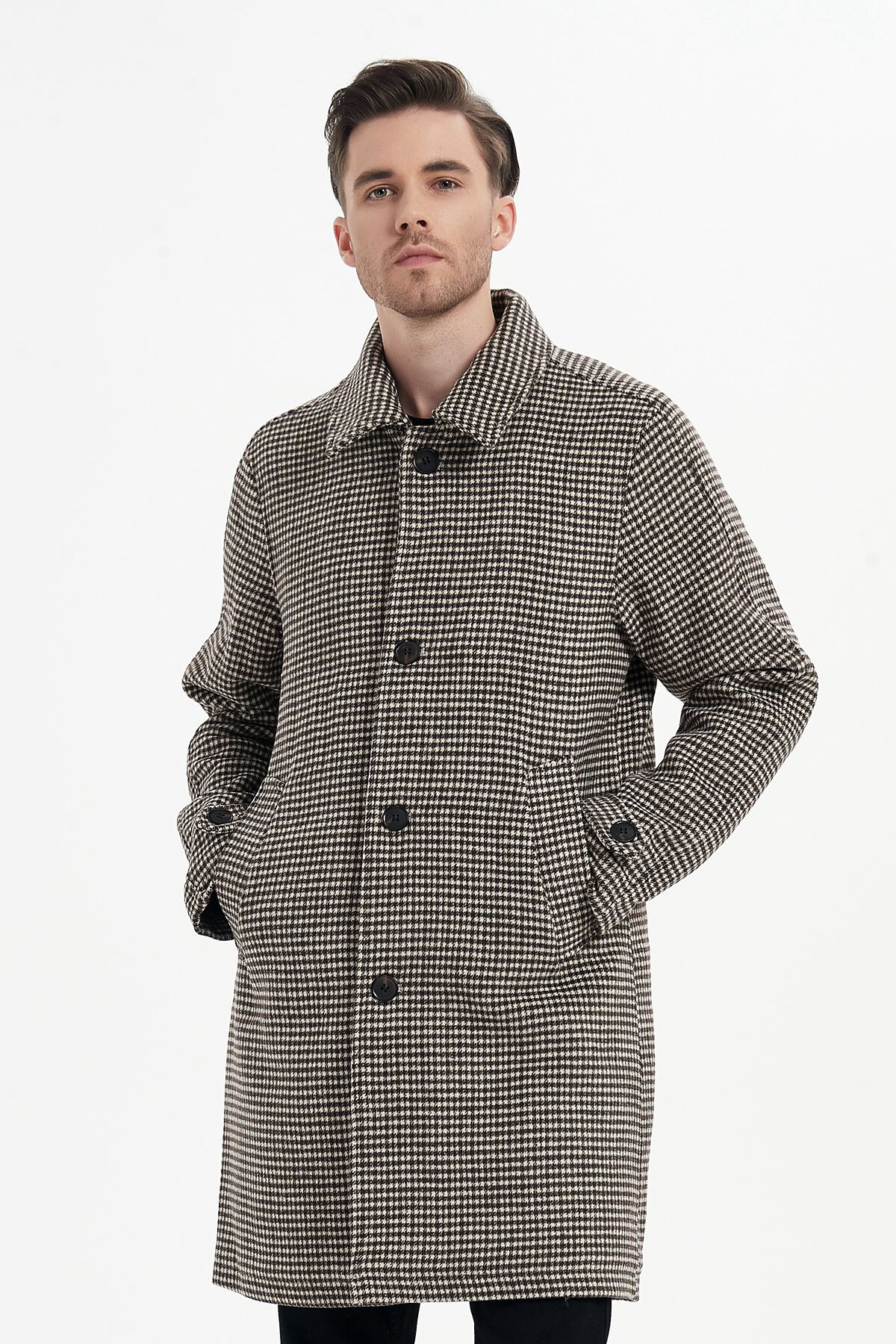 Grossiste KYMAXX - Manteau longue mi-saison Large col