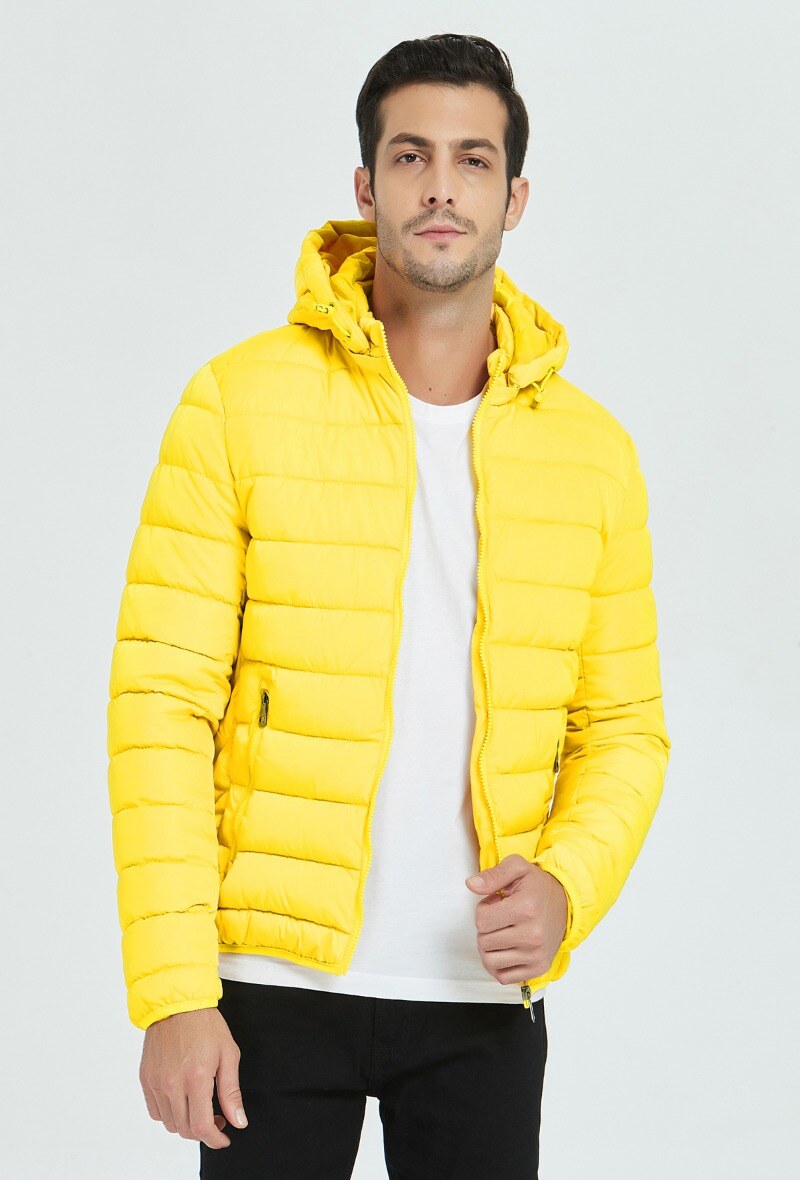 Großhändler KYMAXX - Warme, gesteppte Daunenjacke mit mittleren Stehkragenstreifen