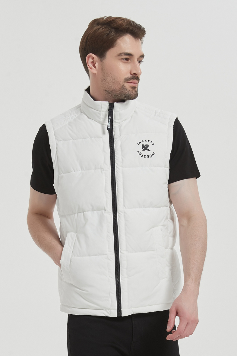 Mayorista KYMAXX - Anorak sin mangas con acolchado a rayas y cuello alto