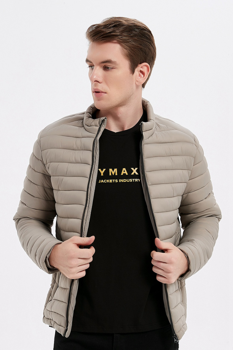 Wholesaler KYMAXX - Lightweight slim plain multi-pocket down jacket