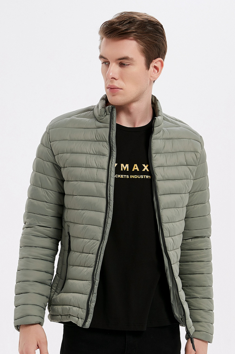 Wholesaler KYMAXX - Lightweight slim plain multi-pocket down jacket