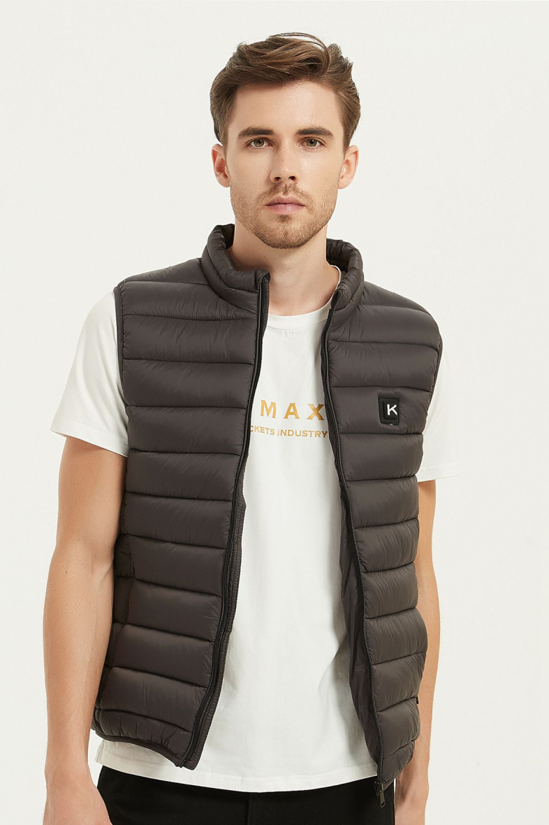 Grossista KYMAXX - Gilet riscaldato senza maniche con logo sul petto