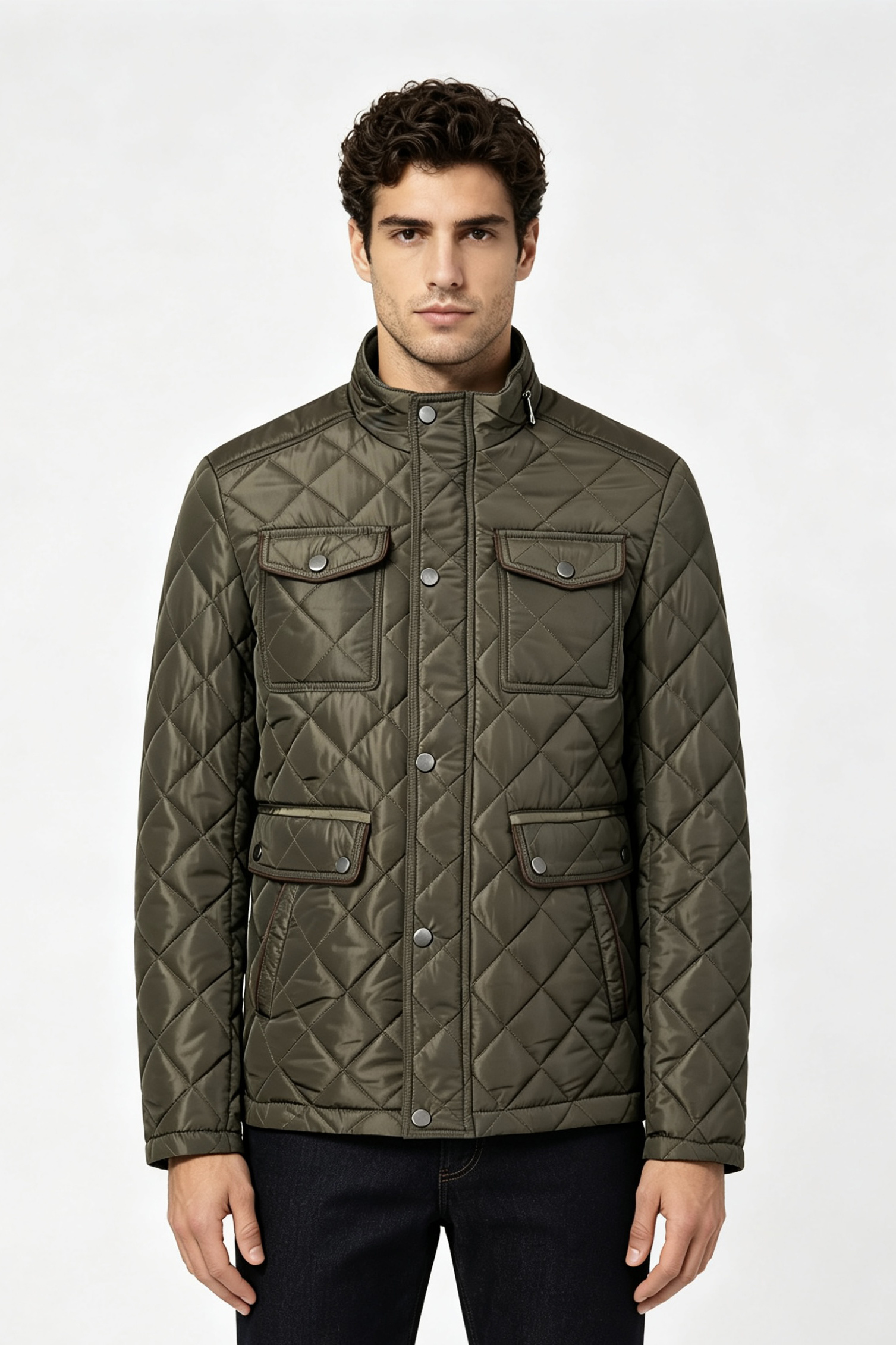 Großhändler KYMAXX - Herren-Steppjacke mit Taschen