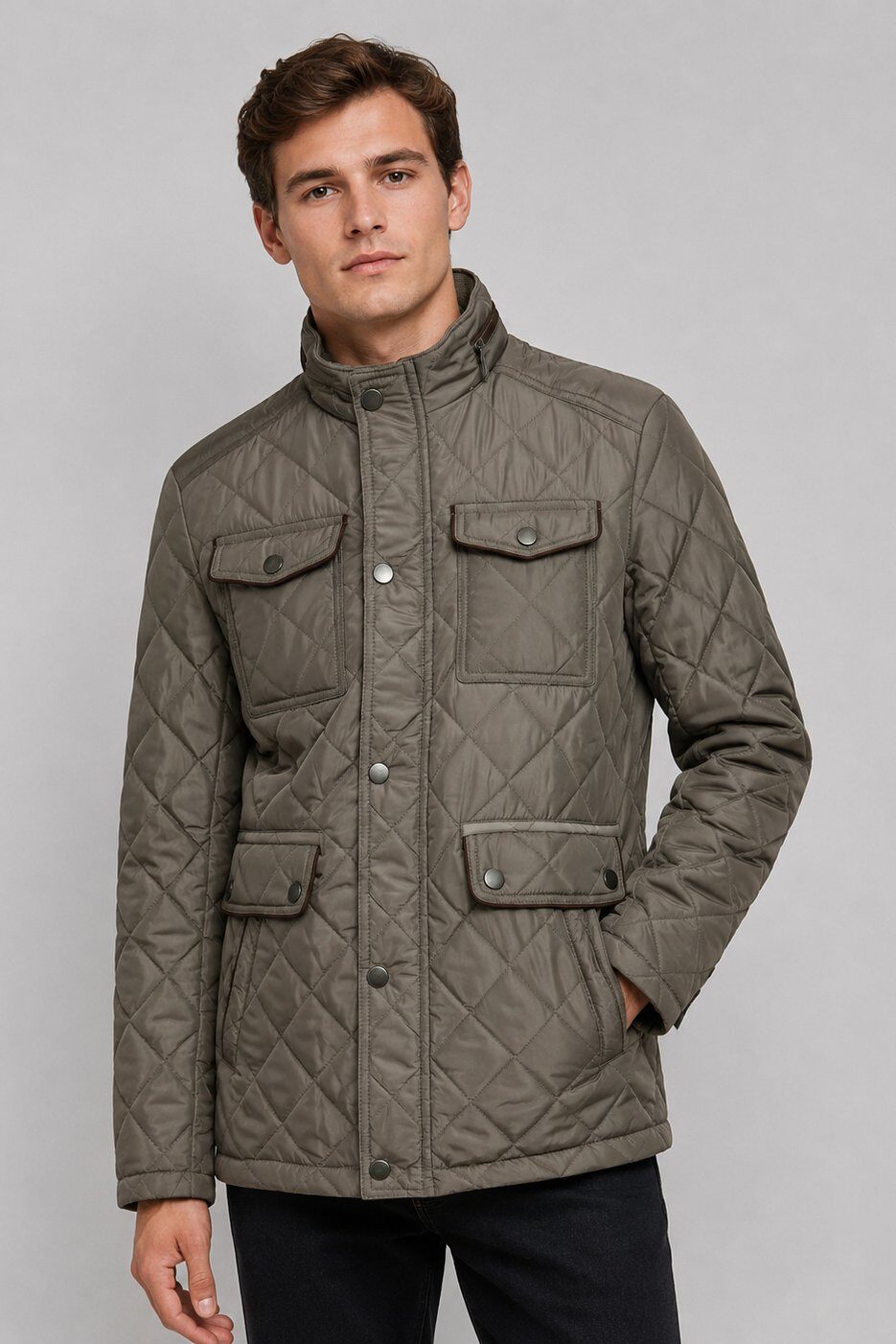 Großhändler KYMAXX - Herren-Steppjacke mit Taschen