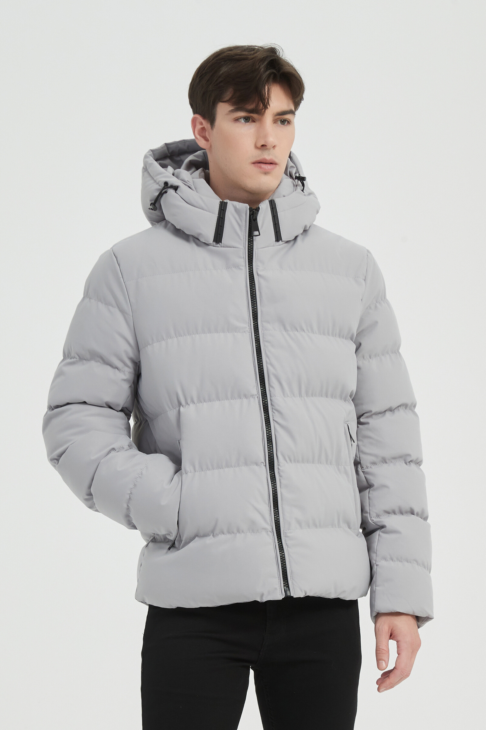 Wholesaler KYMAXX - Men's quilted down jacket for cold protection