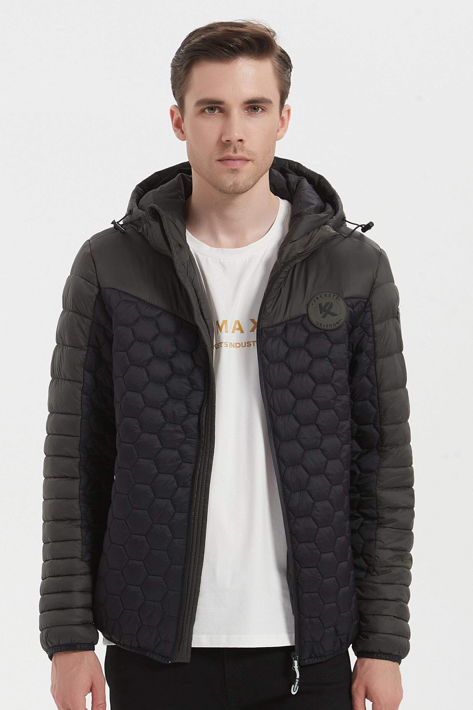 Wholesaler KYMAXX - Matelassée jacket stitching honeycomb