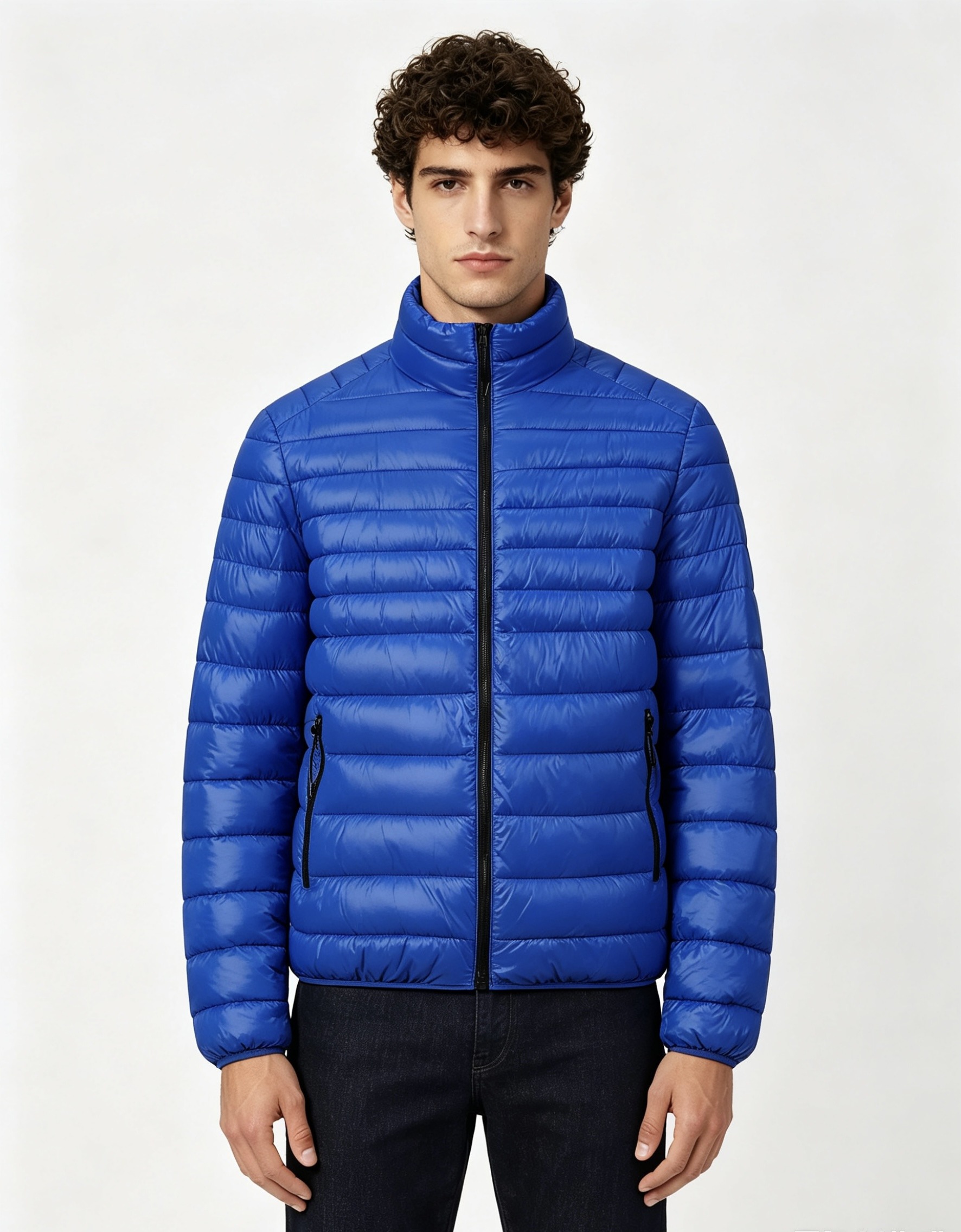 Grossista KYMAXX - Piumino leggero da uomo con collo alto