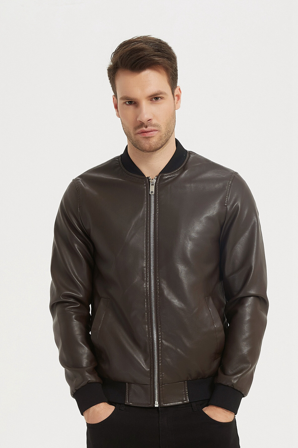 Wholesaler KYMAXX - Bomber mid-season collar teddy quilted lining