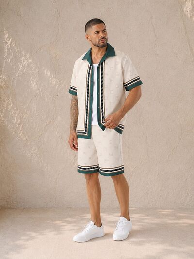 Großhändler KZR - Gemustertes Hemd & Shorts Set Großhändler KZR - Gemustertes Hemd & Shorts Set