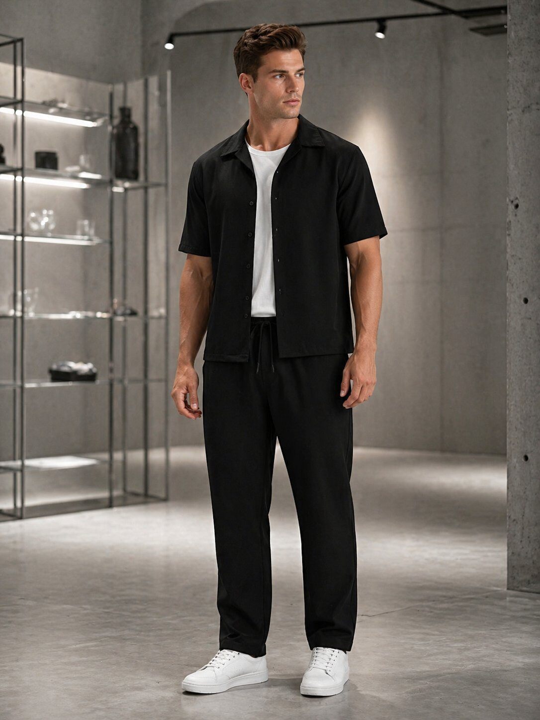 Mayorista KZR - Conjunto de camisa y pantalón de corte recto