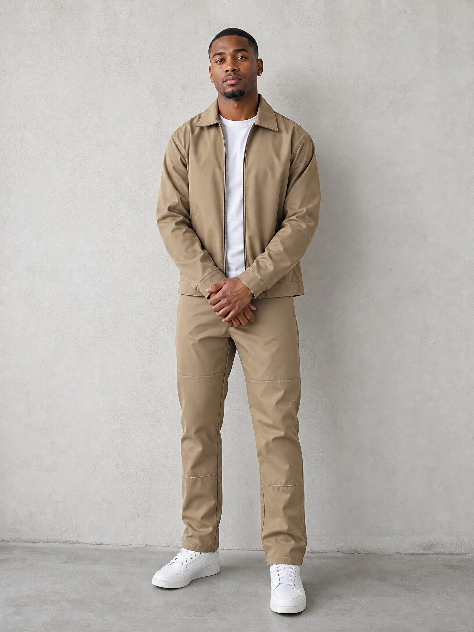 Großhändler KZR - Technischer Stoff Reißverschluss Jacke + Hose Set