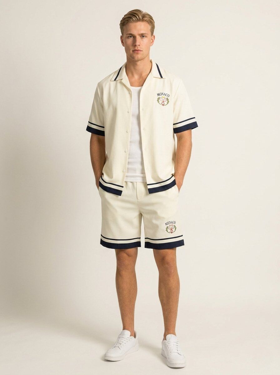 Wholesaler KZR - Monaco Tennis Club Shirt & Shorts Set