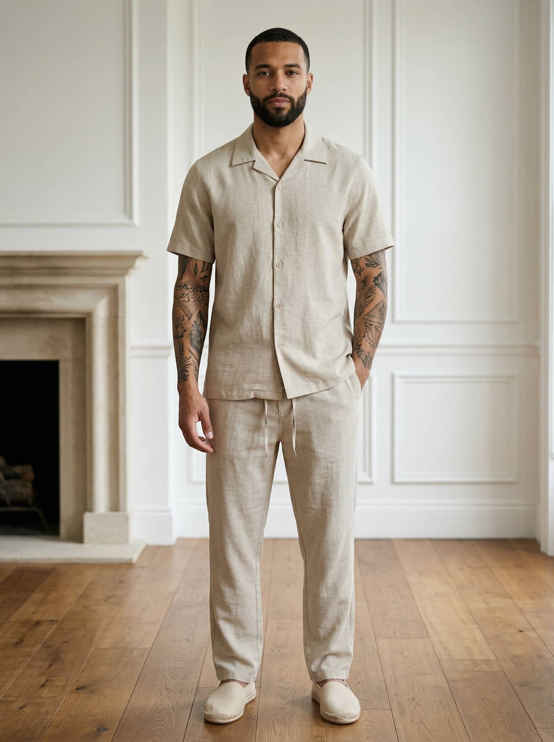 Mayorista KZR - Conjunto de camisa y pantalón 100% algodón