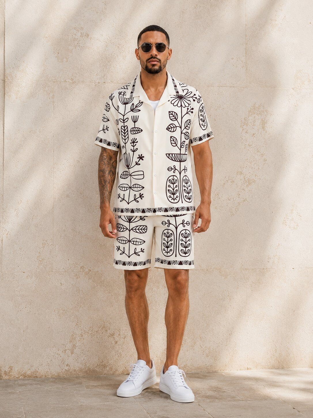 Wholesaler KZR - Linear Botanica Shirt & Shorts Set