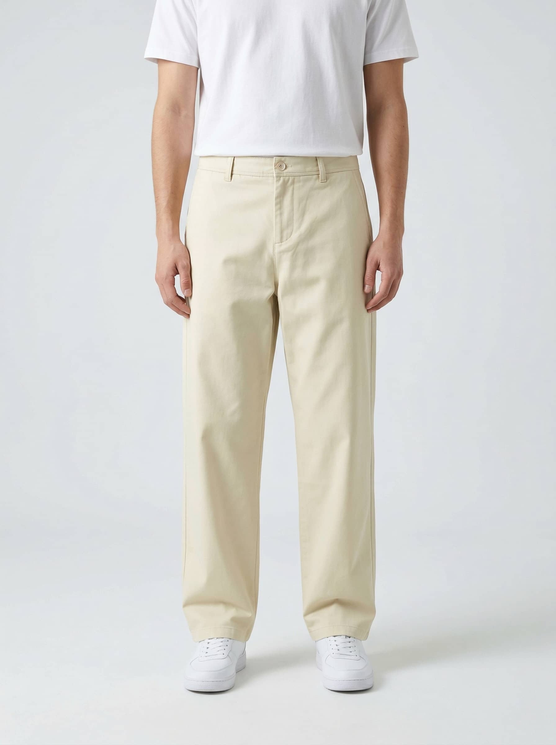 Großhändler KZR - Chinohose mit weitem geradem Schnitt