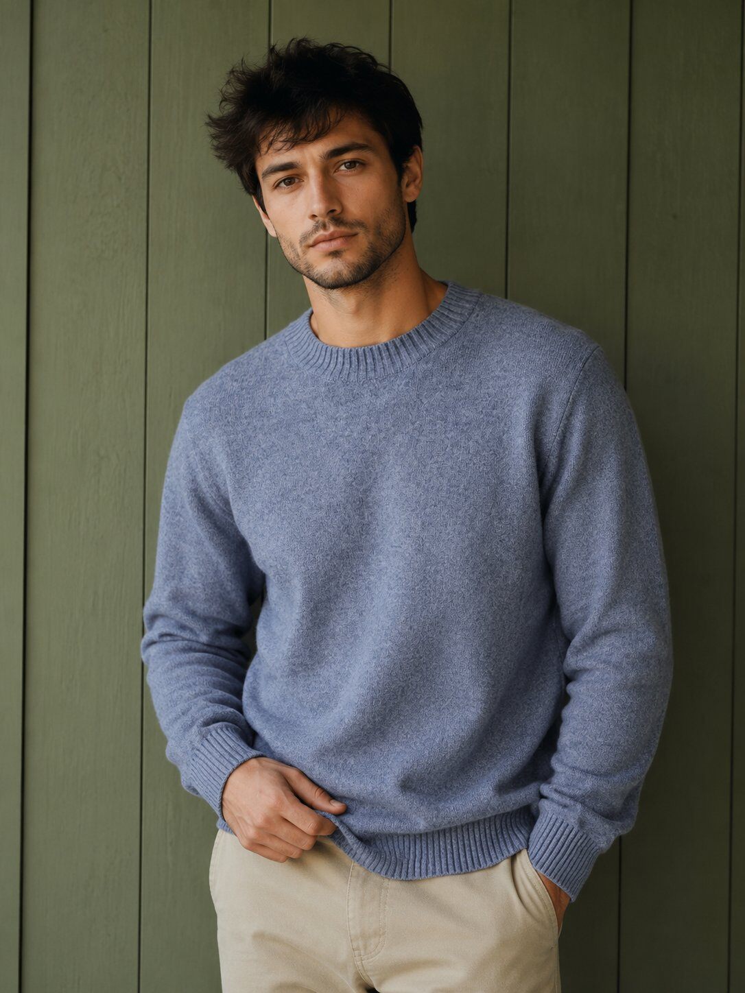 Grossiste KZR - Pull Col Rond Chiné