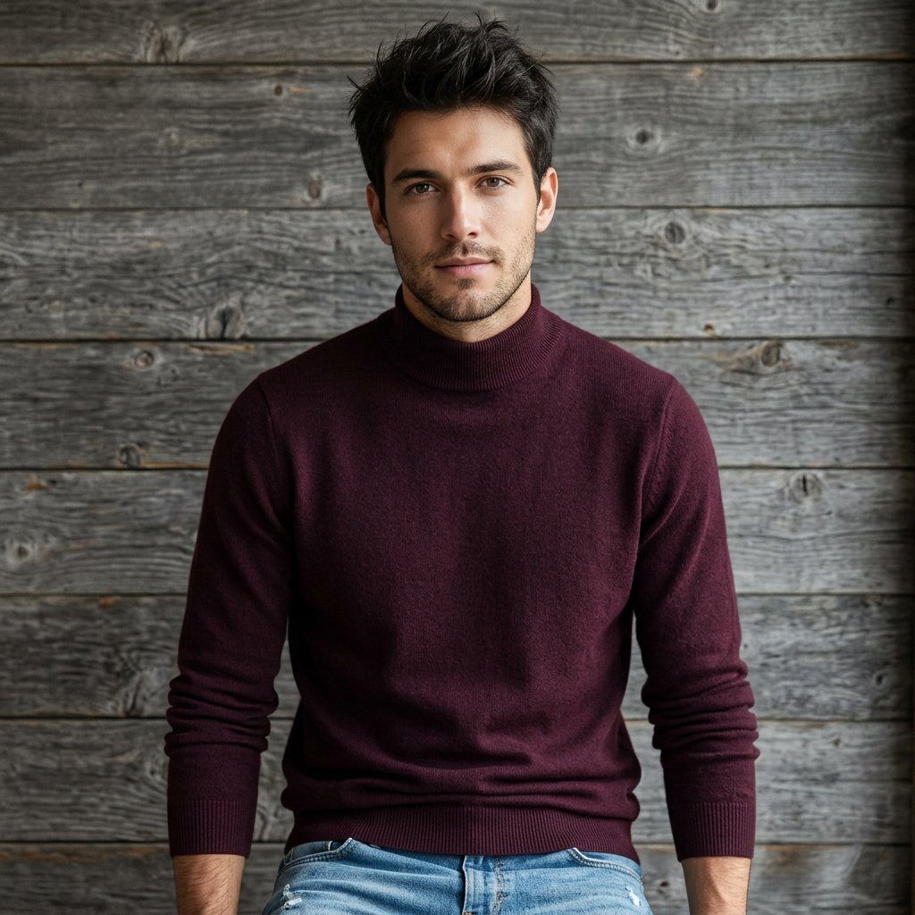 Wholesaler KZR - High Neck Fine Knit Sweater