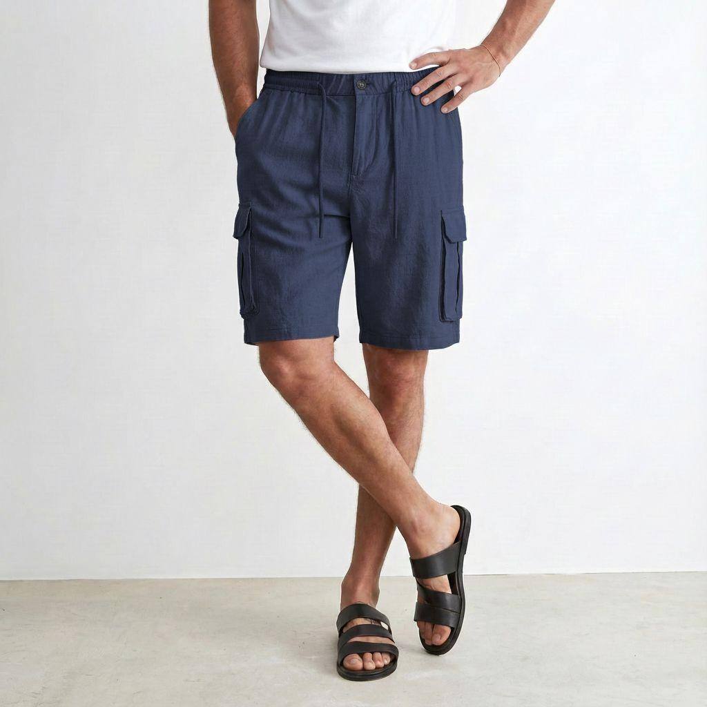 Großhändler KZR - Leinen Cargo-Shorts