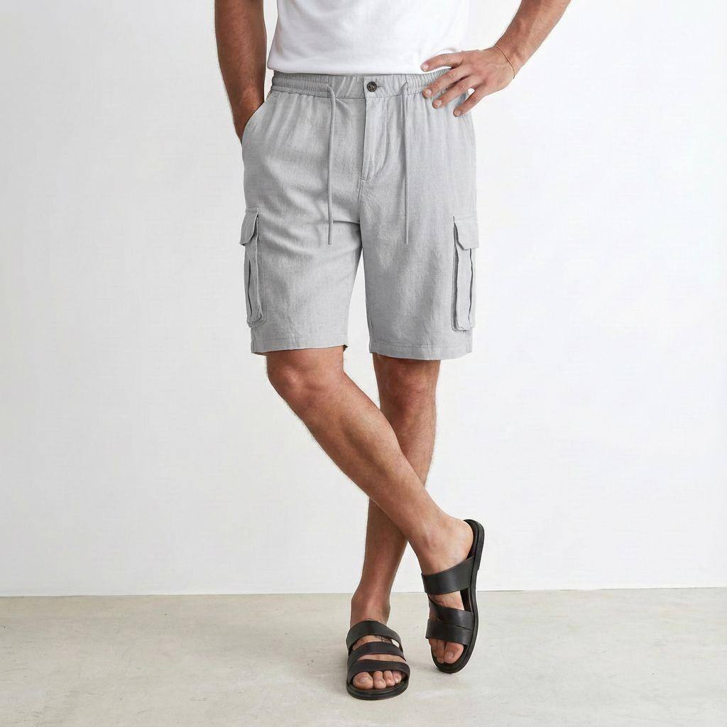 Großhändler KZR - Leinen Cargo-Shorts