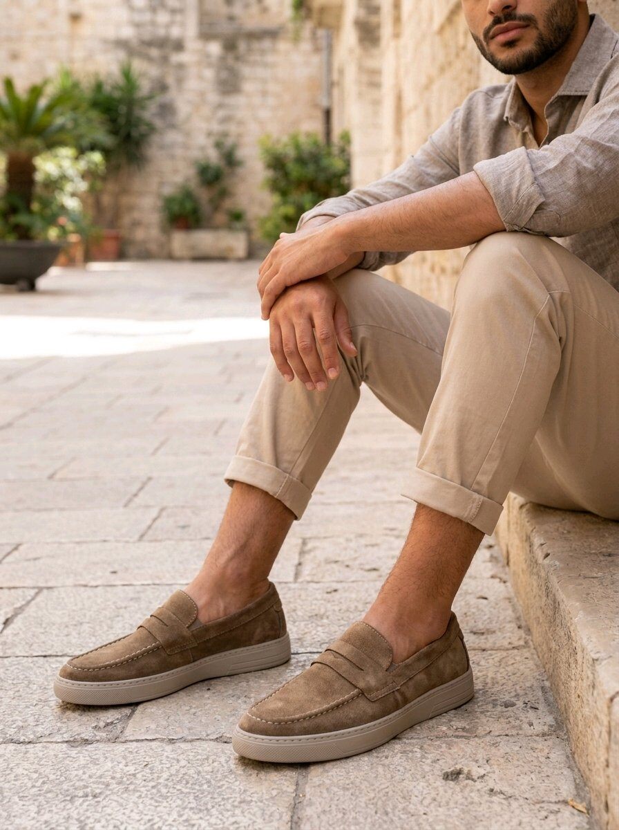Grossiste LBS collection - Mocassins homme en daim