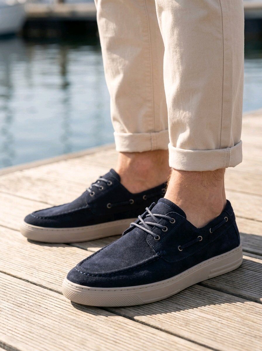 Grossiste LBS collection - Chaussures bateau homme en daim