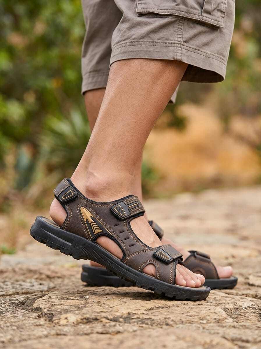 Großhändler LBS collection - Herren-Sandalen mit Klettverschluss