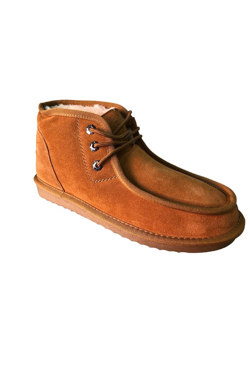 Wholesaler LEATHER COLLECTION - Men's fur-lined shoe